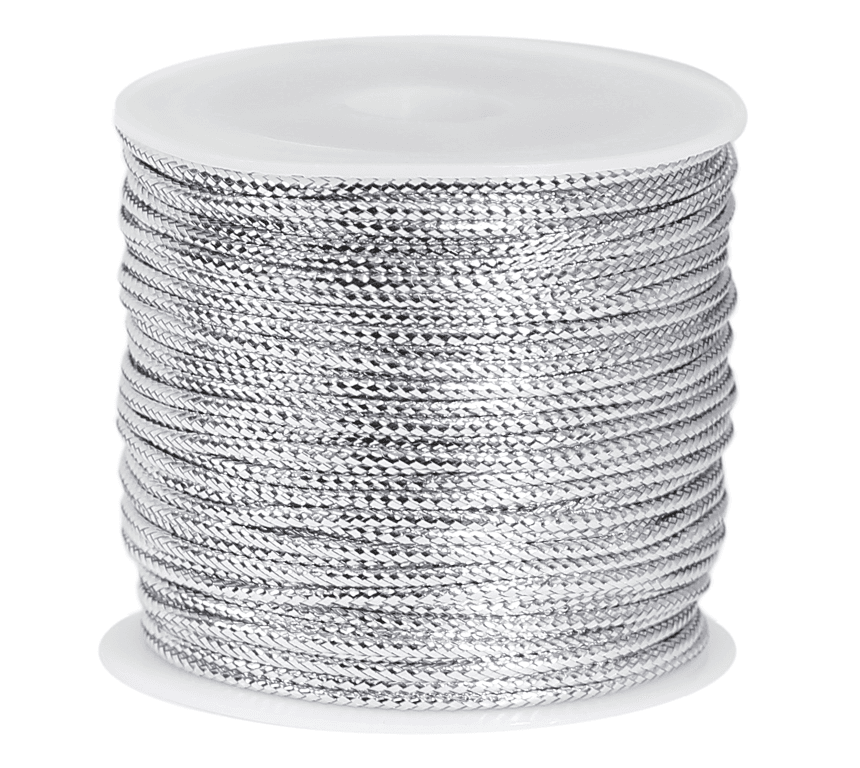 Sznurek florystyczny metalizowany 1,5mm/20y srebro
