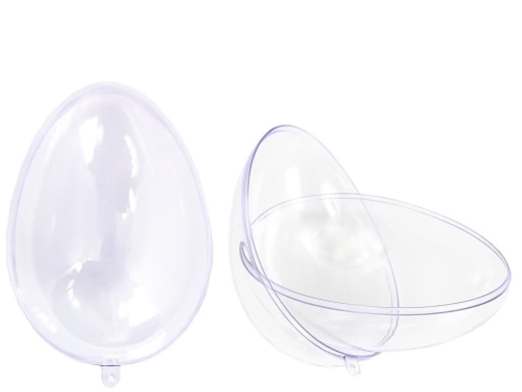 Jajo plastikowe akrylowe 2 połówki, wys.10cm/10szt