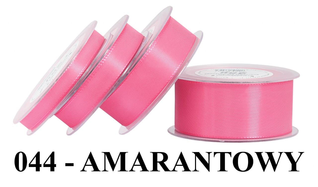 Wstążka z tafty, 25mm/22mb, amarantowa