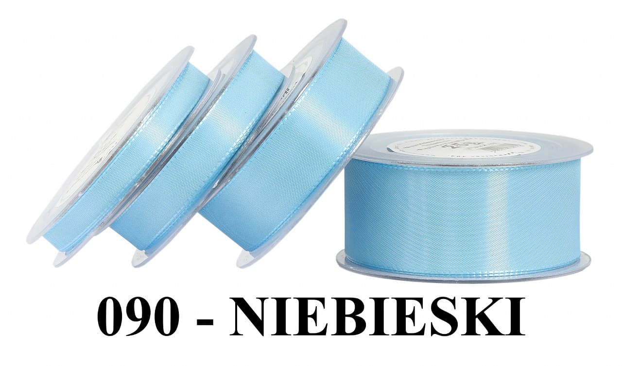 Wstążka z tafty, 25mm/22mb, niebieska