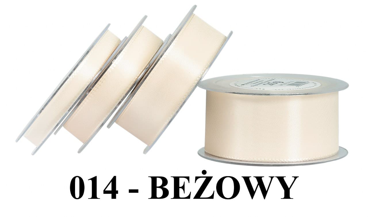 Wstążka z tafty, 15mm/22mb, beżowa