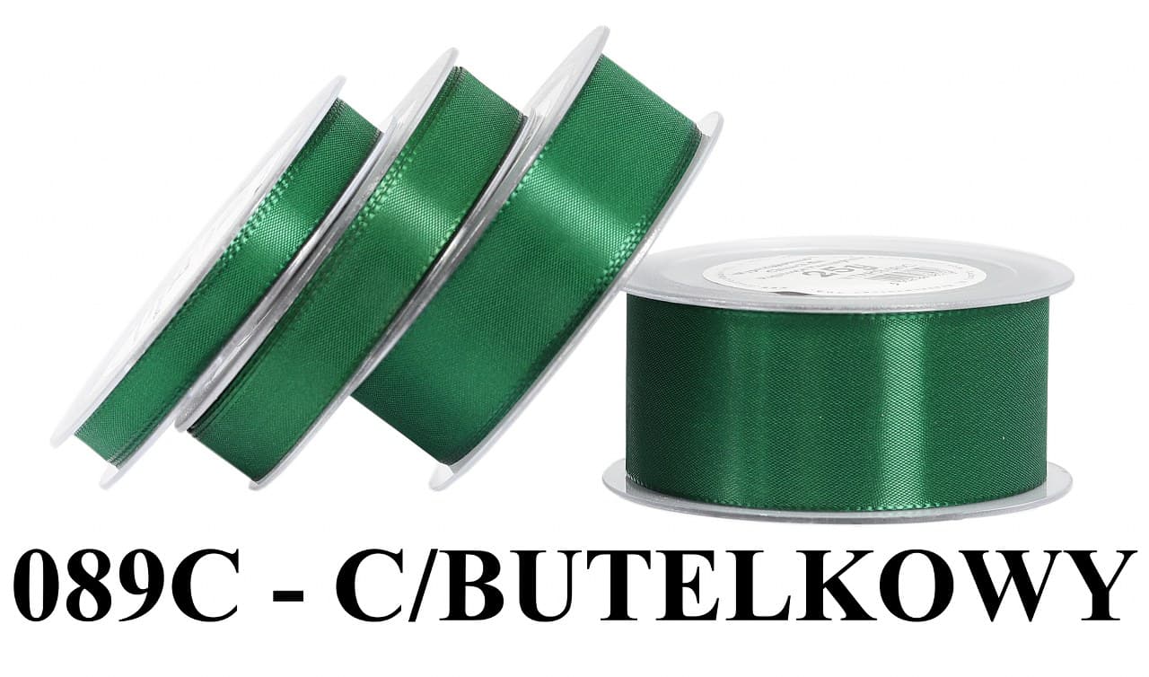 Wstążka z tafty, 15mm/22mb, ciemna butelka