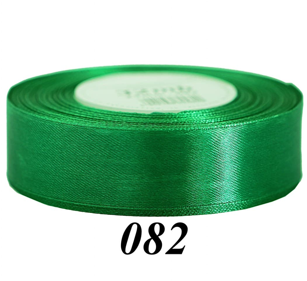 Wstążka satynowa 25mm/32mb, ciemnozielona
