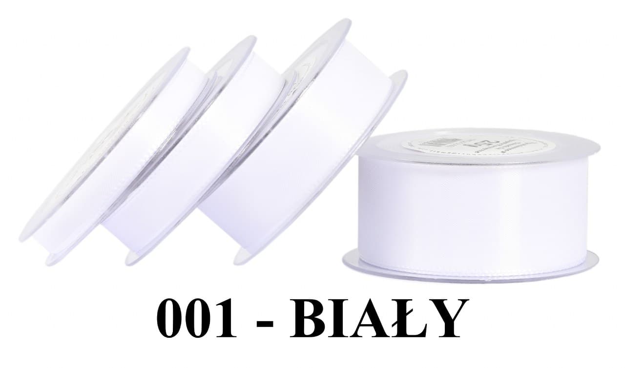 Wstążka z tafty, 10mm/22mb, biała