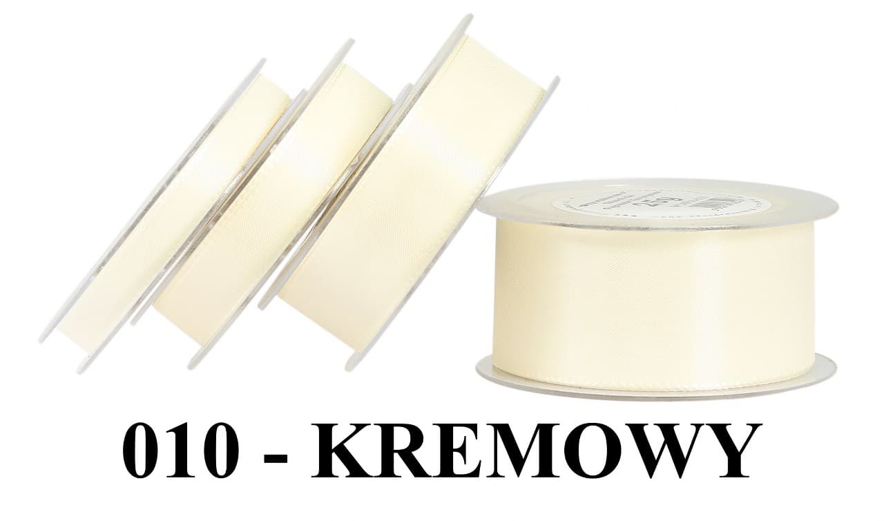 Wstążka z tafty, 10mm/22mb, kremowa