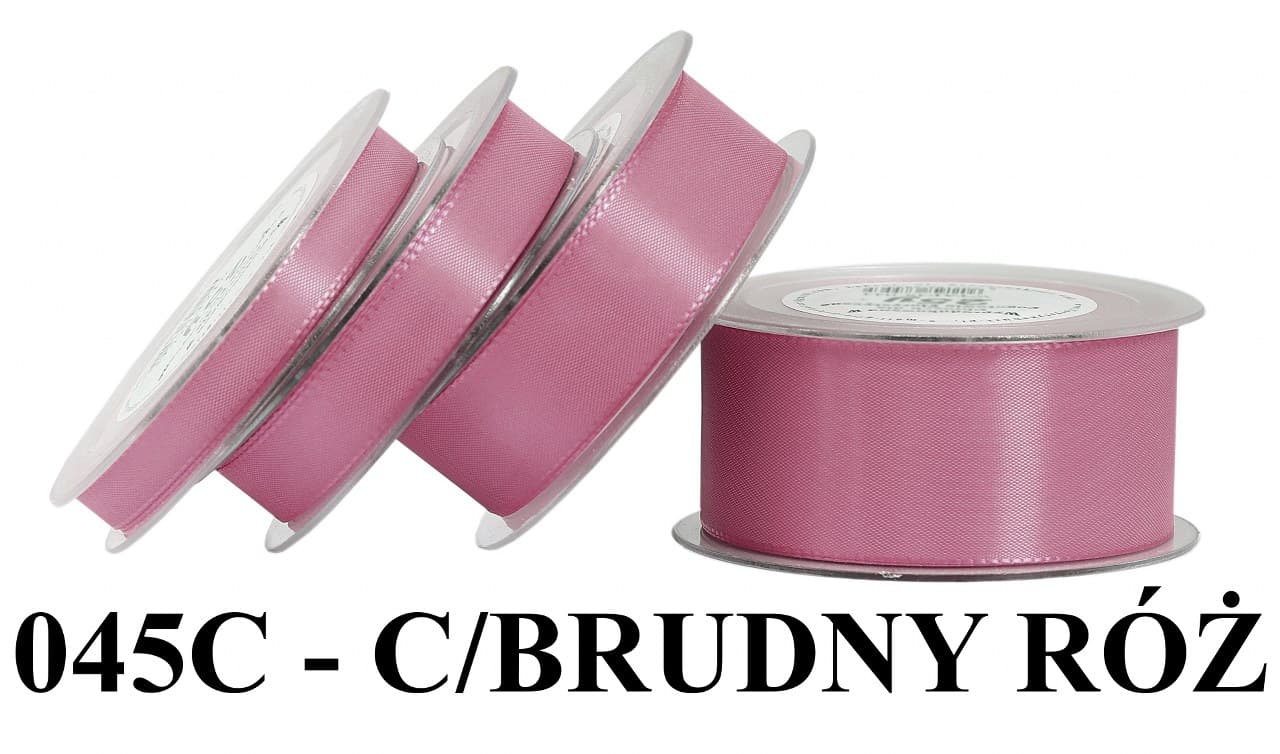 Wstążka z tafty, 10mm/22mb, ciemny brudny róż