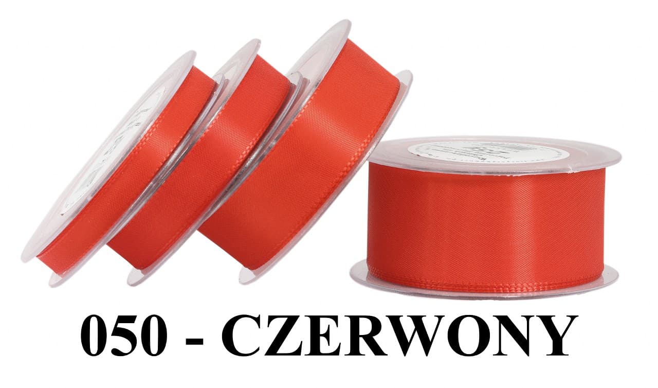 Wstążka z tafty, 10mm/22mb, czerwona