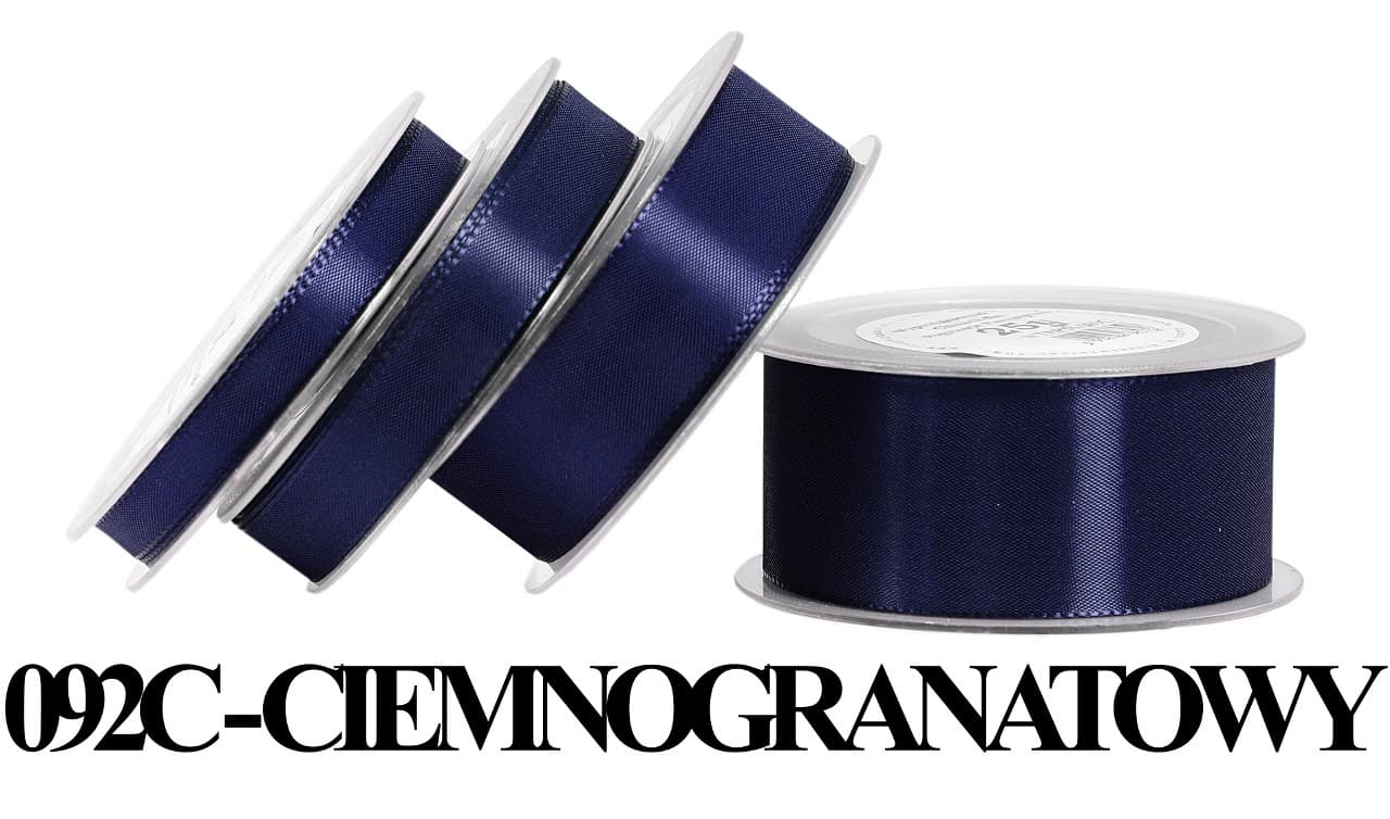 Wstążka z tafty, 10mm/22mb, ciemnogranatowa