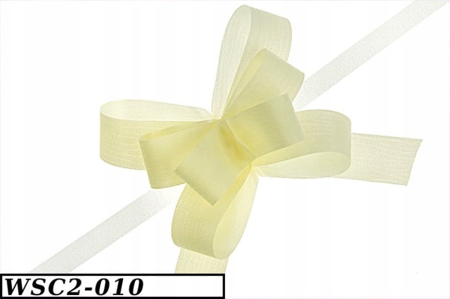 Wstążka ściągana szer.2cm/25szt, kremowa