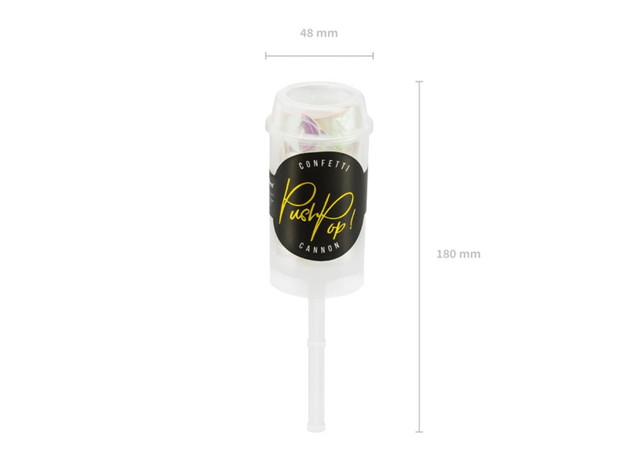 Push pop konfetti, opalizująca, 1 sztuka