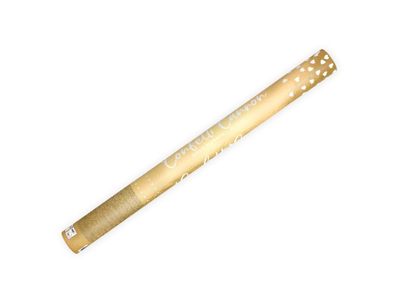 Wystrzałowe konfetti serca złote, 60cm