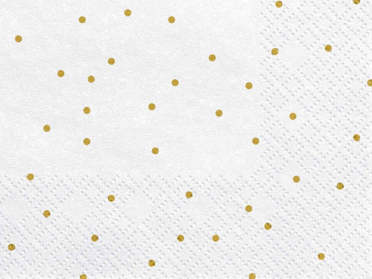 Serwetki białe w kropki 33x33cm/20sztuk