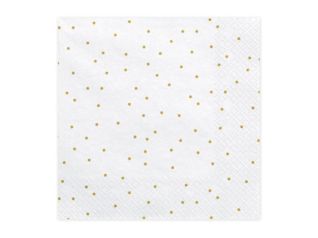 Serwetki białe w kropki 33x33cm/20sztuk