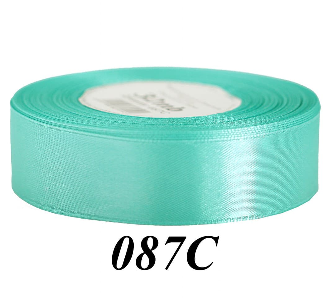 Wstążka satynowa 25mm/32mb, ciemna mięta