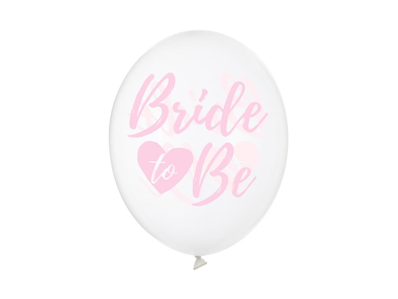 Balony 30cm, Bride to be, Crystal Clear Różowy