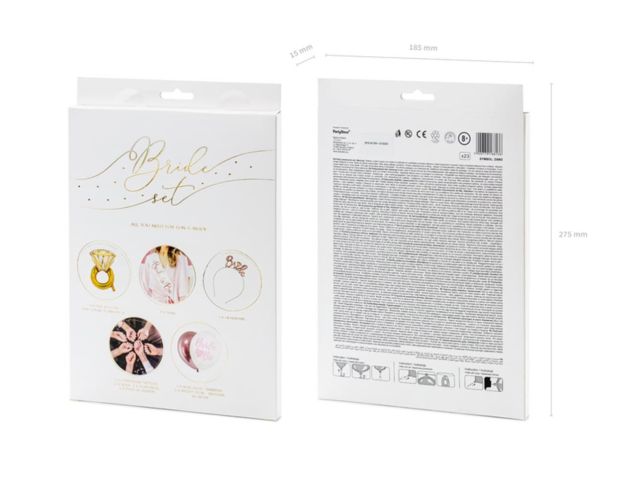 Zestaw akcesoriów weselnych Bride To Be, mix