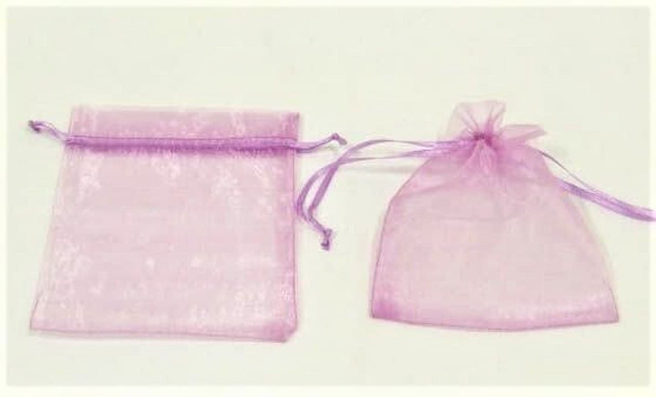 Woreczki z organzy, 12x15cm/12szt. wrzosowe