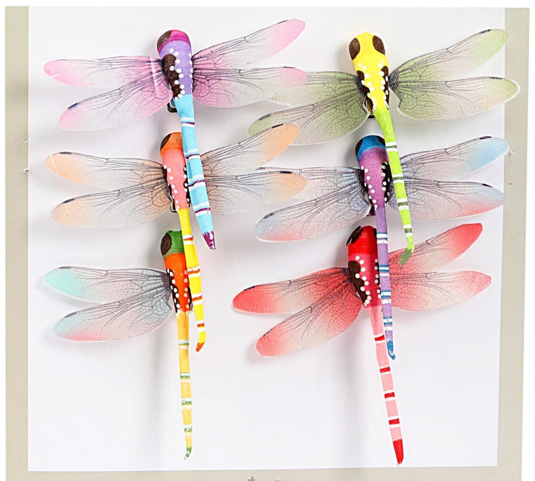 Wazki kolorowe na metalowym klipsie 8,5x10cm/6szt.