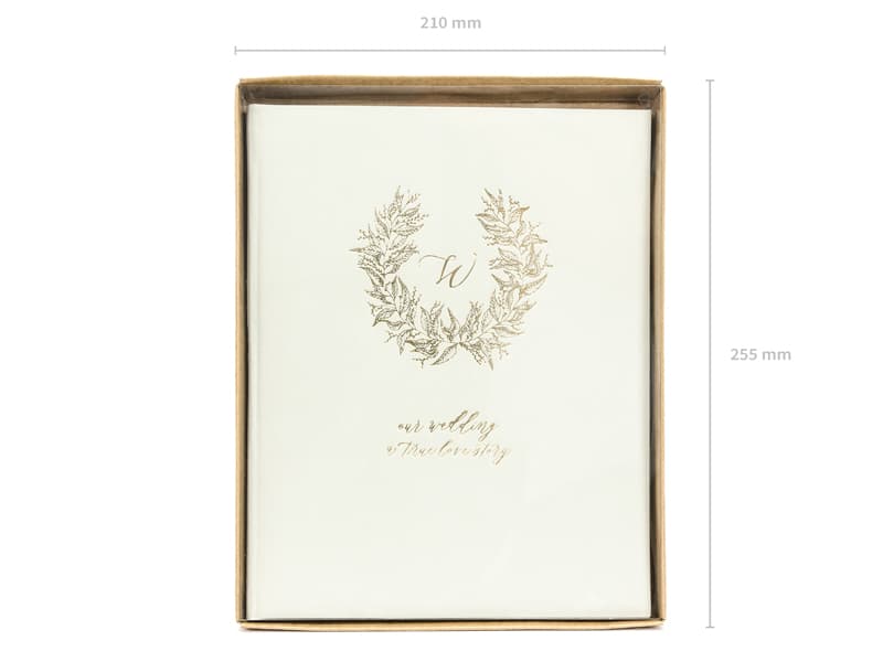 Księga Gości Wianuszek, 20x24,5cm, j. szary, 22 ka