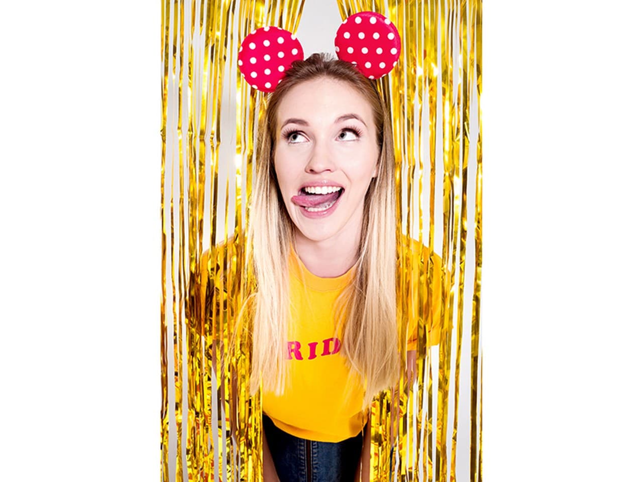 Kurtyna Party, złoty, 90 x 250cm