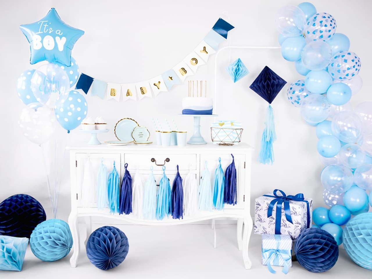 Balon foliowy Gwiazdka - It's a boy, 48cm, jasny n