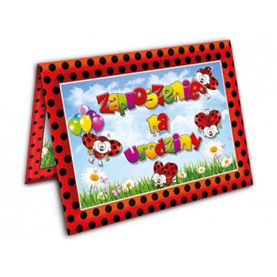 Zaproszenie na Urodziny Czerwone Biedronki 10szt.