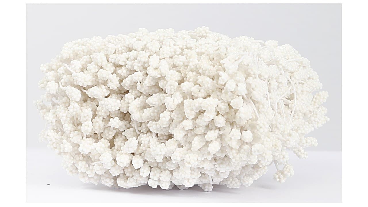 Pręciki zawijki na druciku, 3mm/850szt. białe