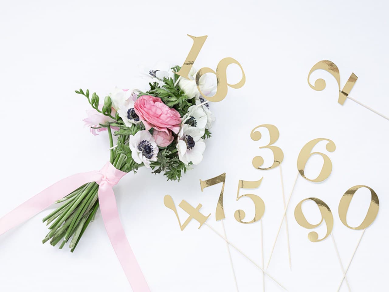 Numery na stół, złoty, 25,5-26,5cm