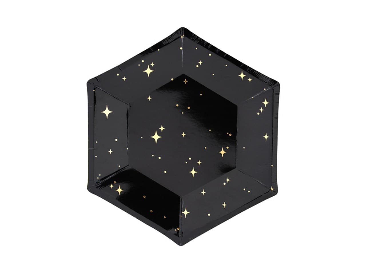 Talerzyki Let's Celebrate, czarny, 20 cm/ 6szt.