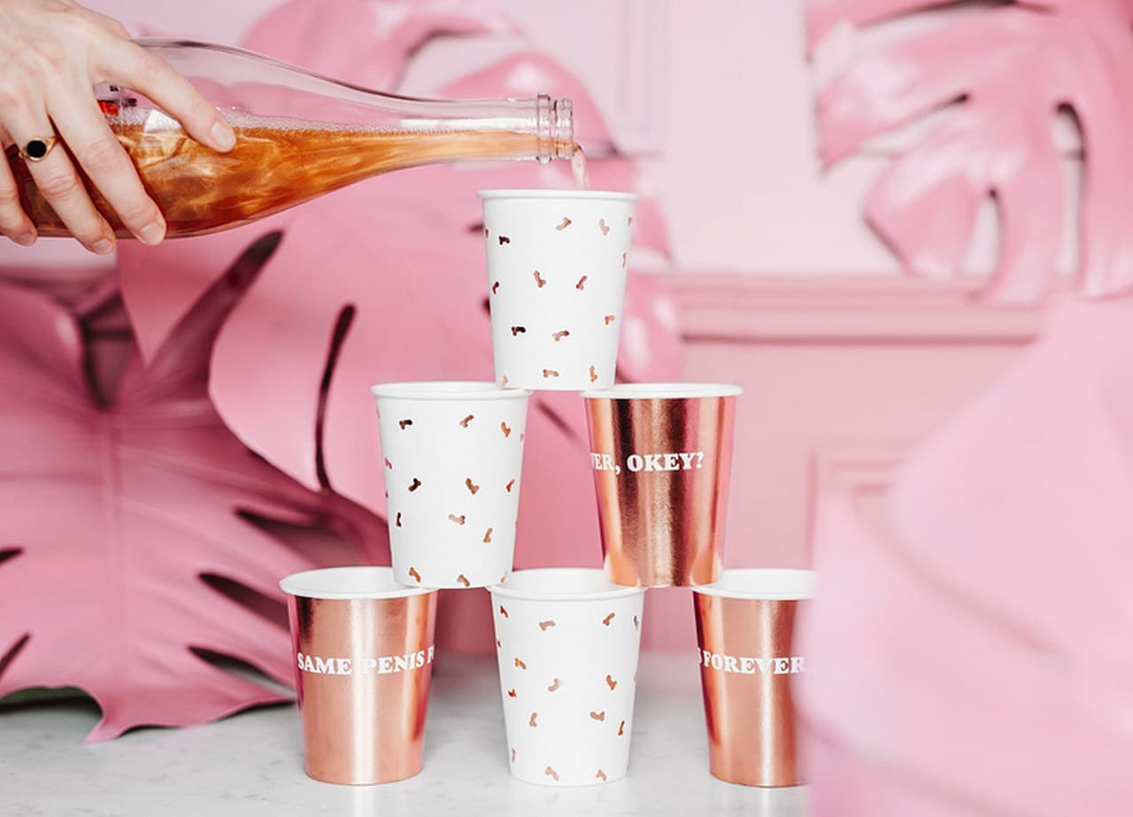 Kubeczki Same penis forever, mix, 220ml/6szt