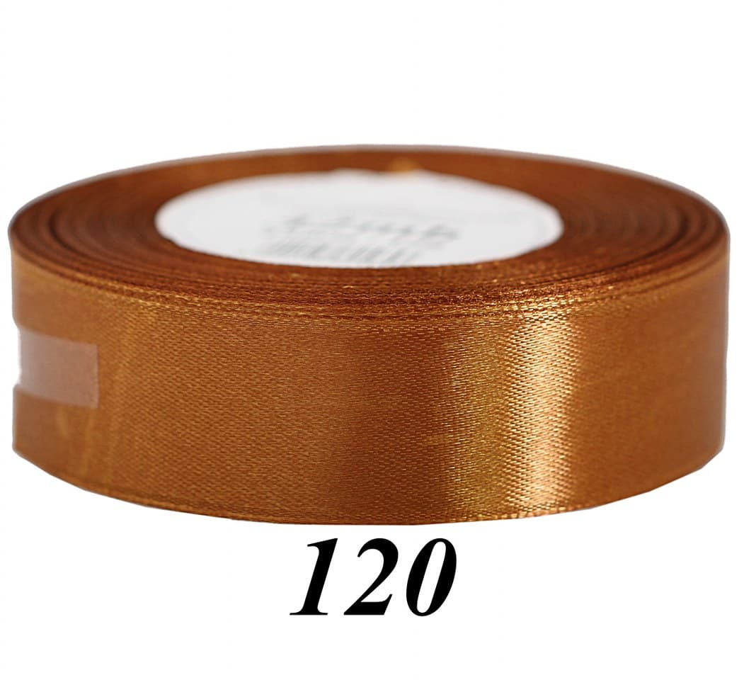 Wstążka satynowa 25mm/32mb, brązowa