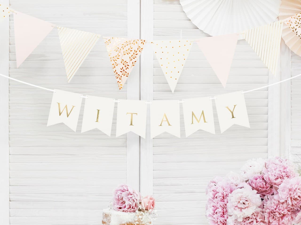 Baner Witamy, biały, 15 x 80 cm