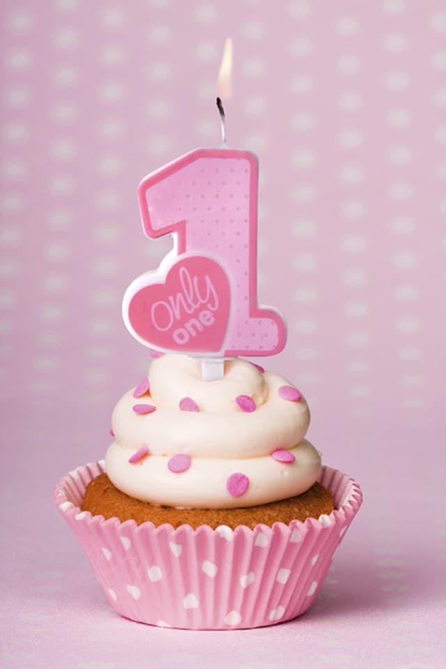 Świeczka urodzinowa Only One, j. różowy, 8cm