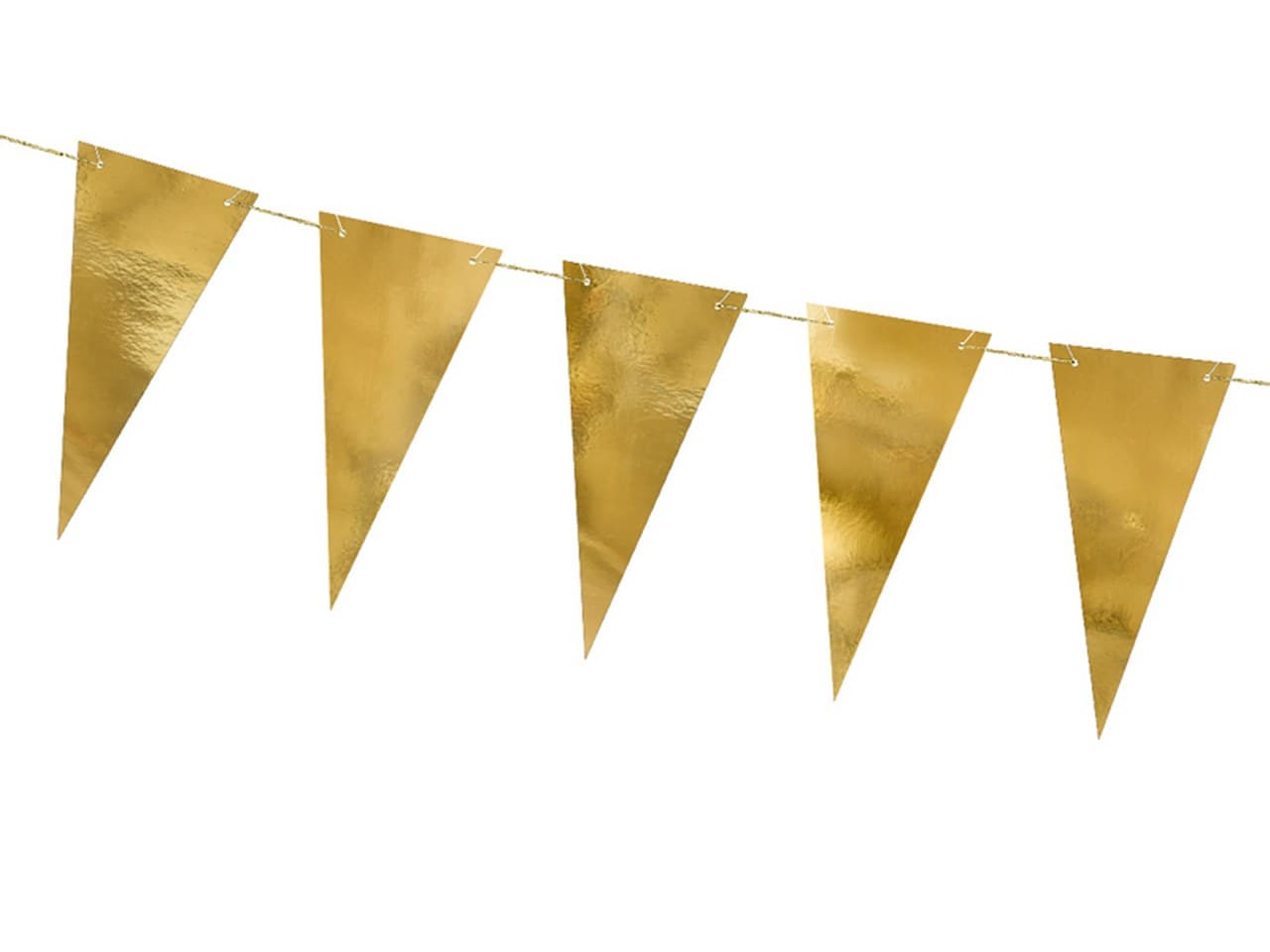 Girlanda flagietki, złoty, 2,15 m