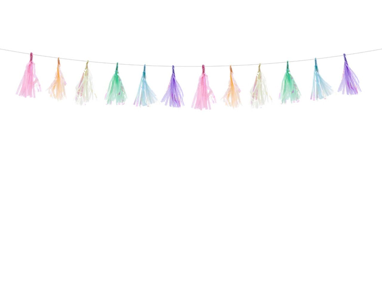 Girlanda frędzle, mix, 1,2m