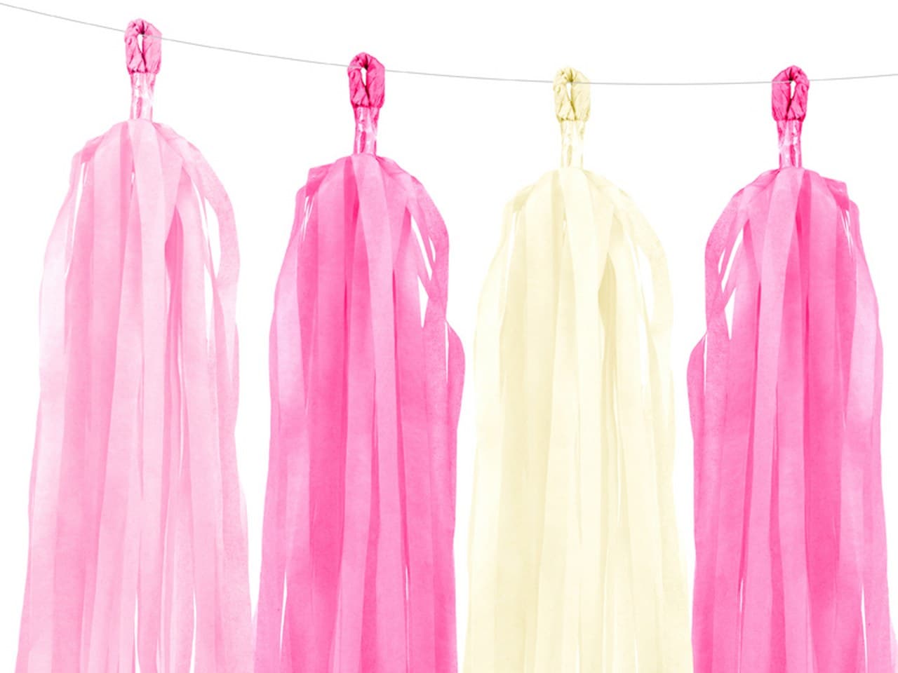 Girlanda frędzle, RÓŻOWE