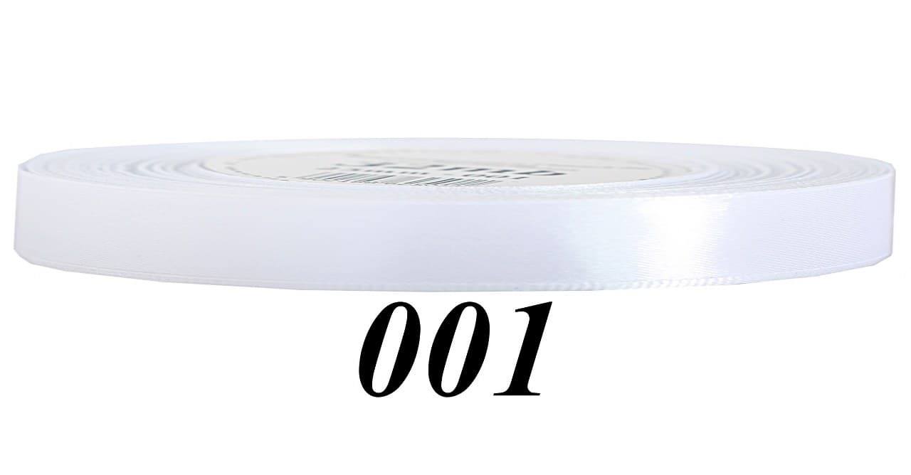 Wstążka satynowa 6mm/32mb, biały