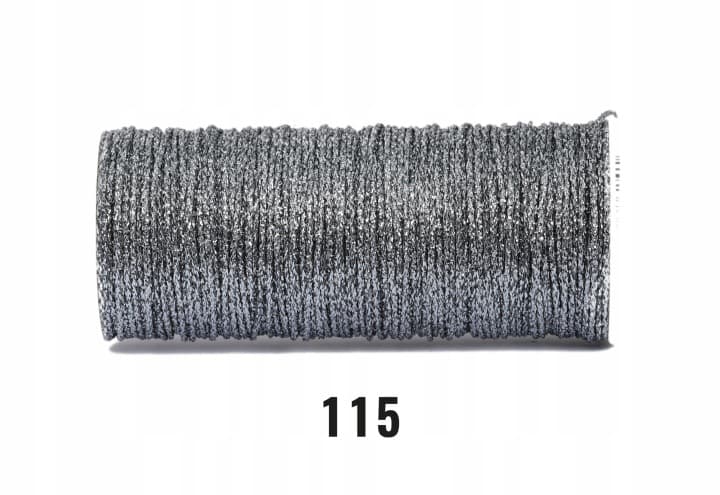 Sznurek florystyczny z drutem, 1mm/25mb, grafitowy