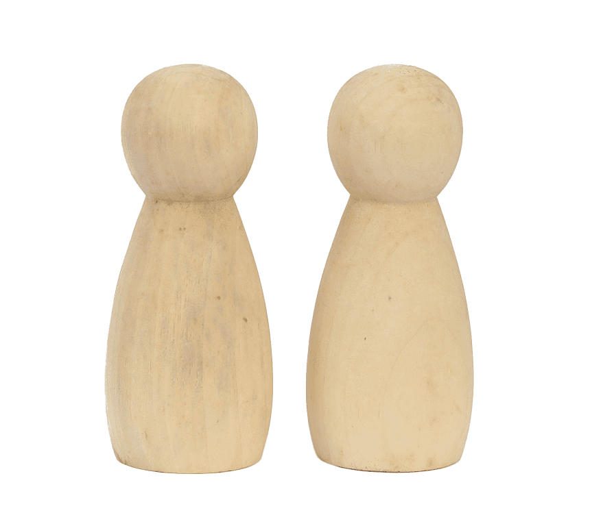 Pionek, figurka z drewna 37x82mm/2 szt.