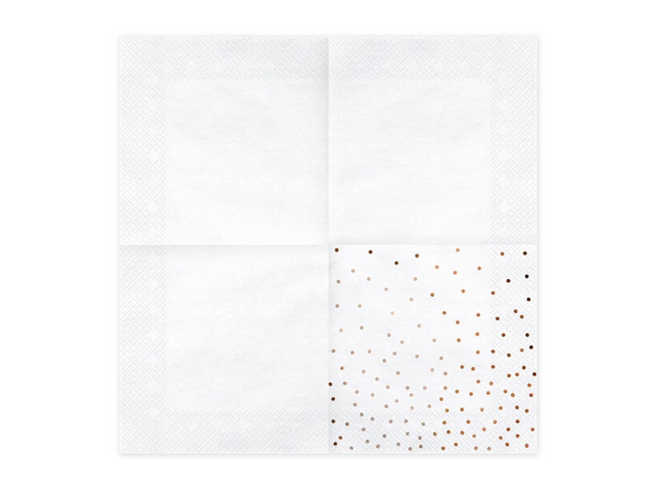 Serwetki Kropki, biały, 33x33cm 20szt.