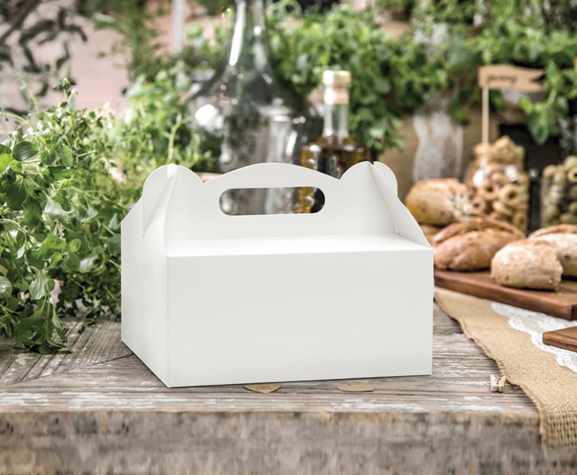 Pudełka na ciasto, biały,19x14x9cm 1op/10sztuk