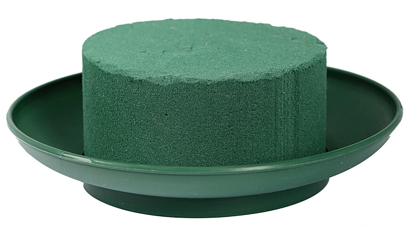 Gąbka florystyczna cylinder z podstawką 6x11cm