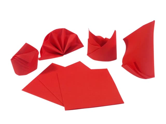 Serwetki flizelinowe 40x40/50szt, czerwone