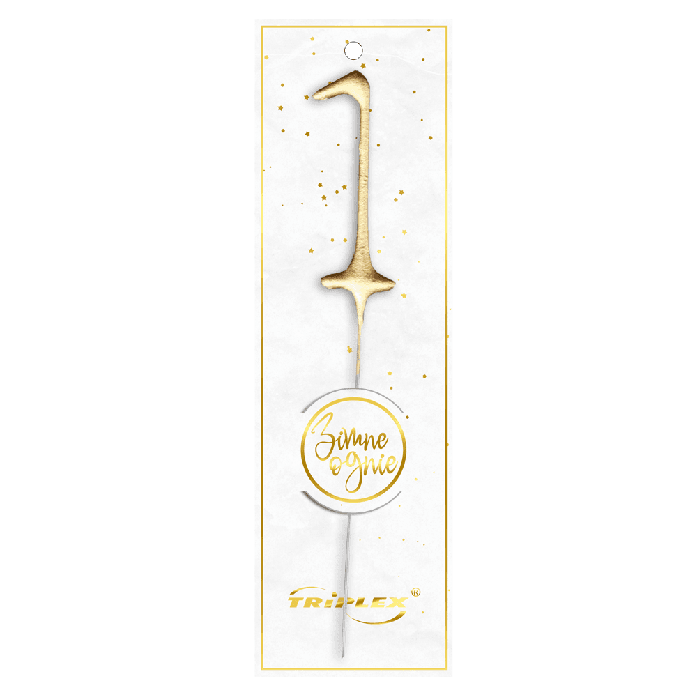 Zimne ognie cyfry wys.8cm, cyfra 1