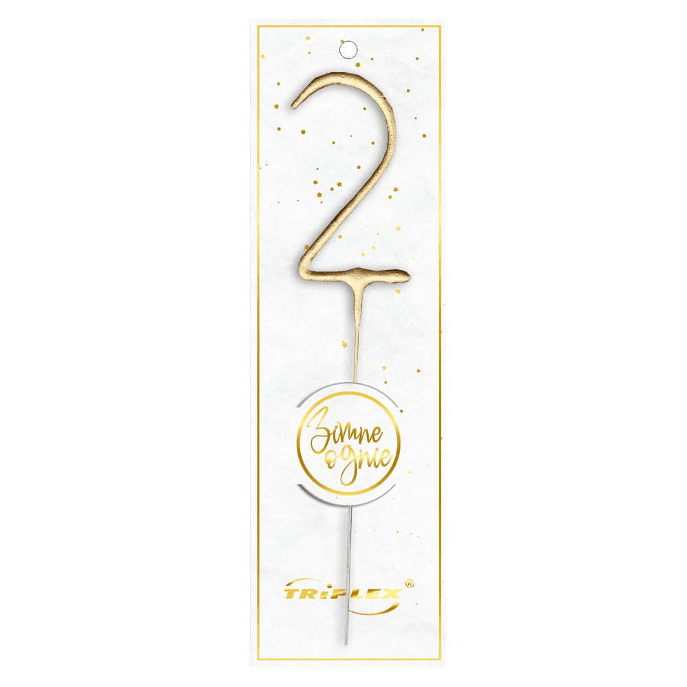 Zimne ognie cyfry wys.8cm, cyfra 2