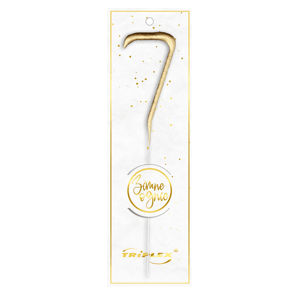 Zimne ognie cyfry wys.8cm, cyfra 7