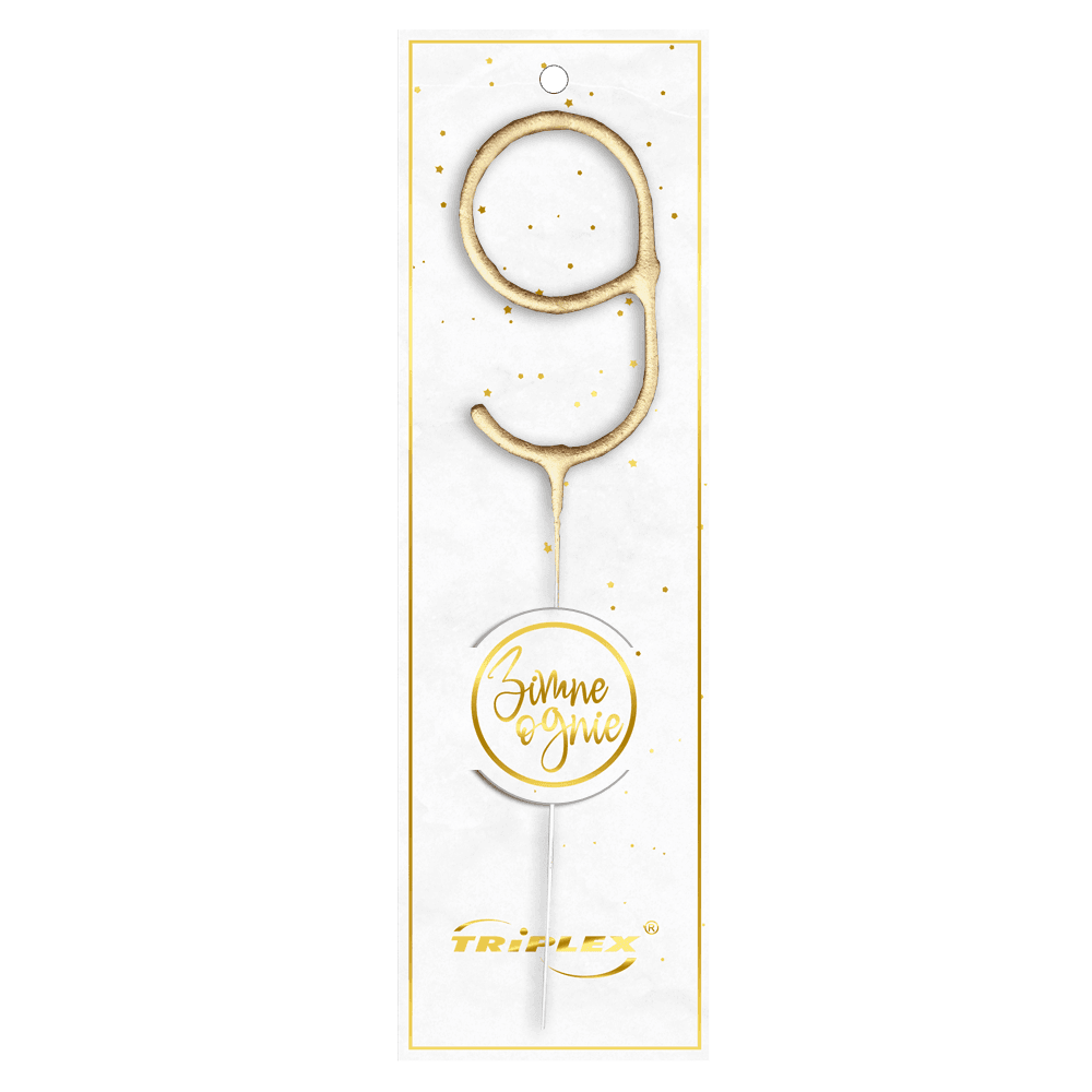 Zimne ognie cyfry wys.8cm, cyfra 9