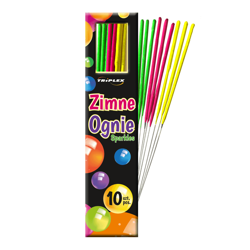 Zimne ognie neonowe, 17cm/10szt.