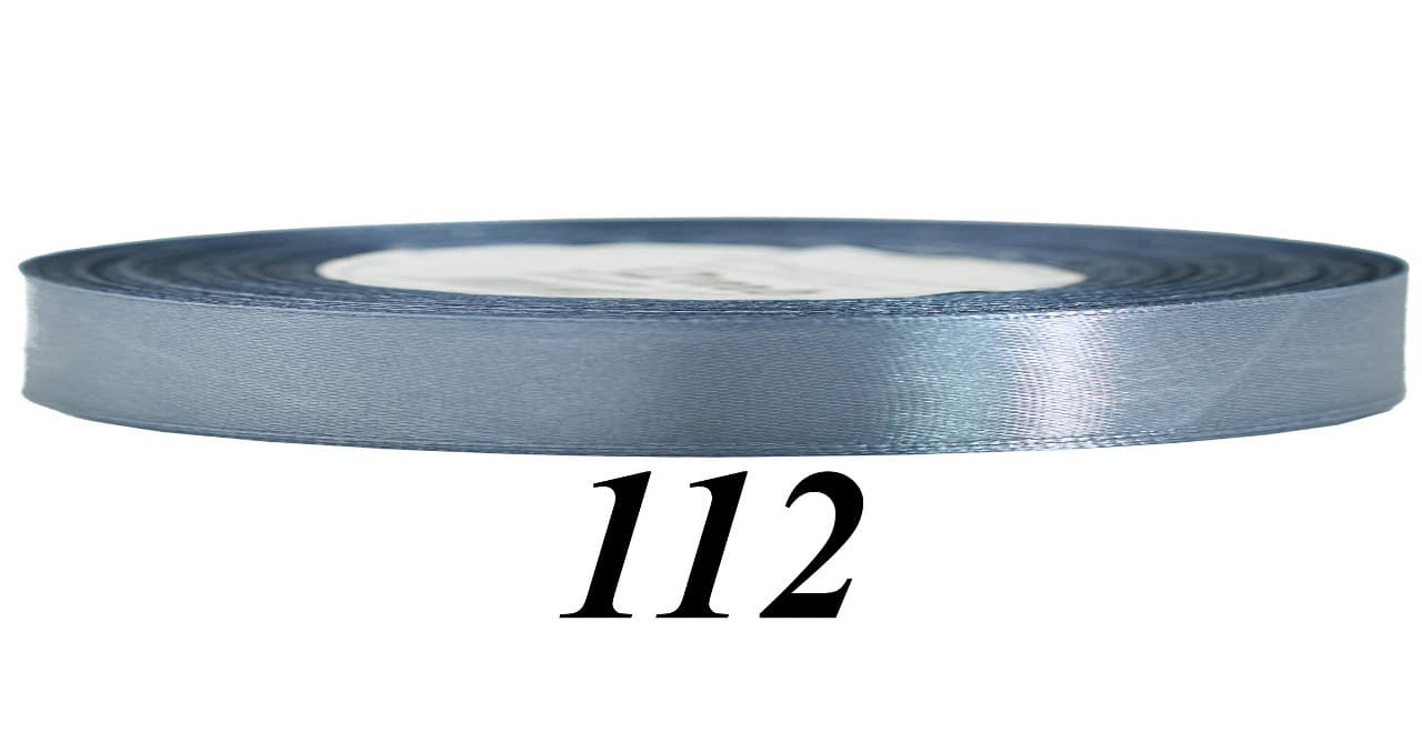 Wstążka satynowa 6mm/32mb, ciemnosrebrna