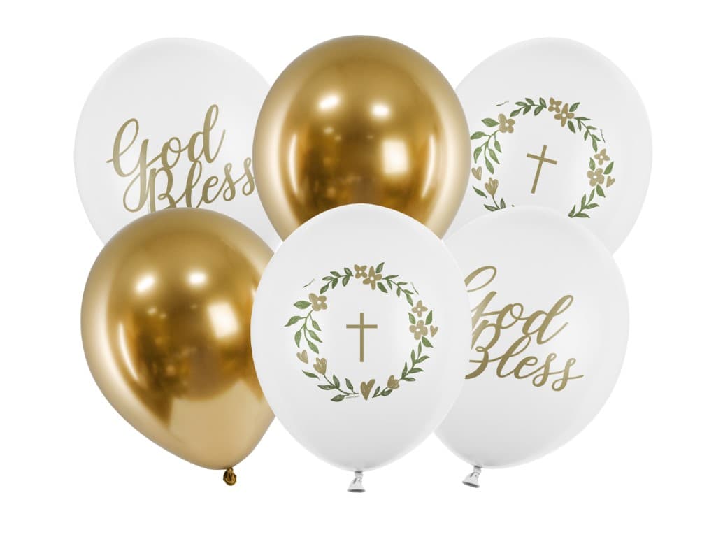 Balony 30 cm, God Bless, mix, 6 sztuk